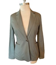 Cabi Twill Blazer Jacket Size XS Olive Green Sporty Office Work Business Stretch
