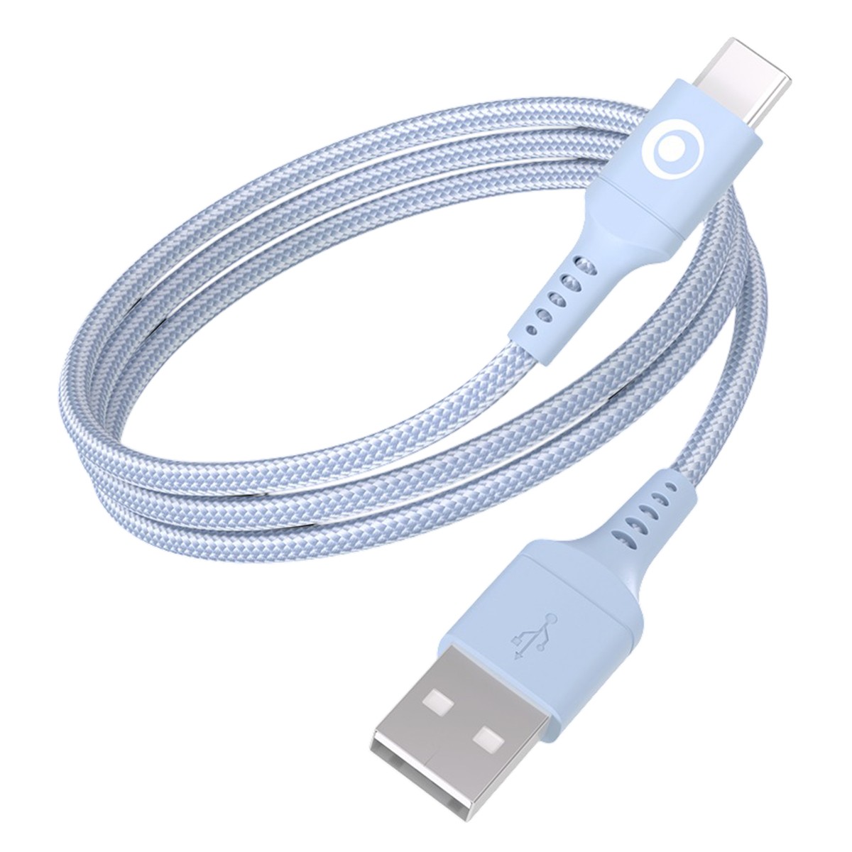 Câble USB-A vers USB-C 1.2m BigBen de nylon tressé noir pour charge rapide smartphone
