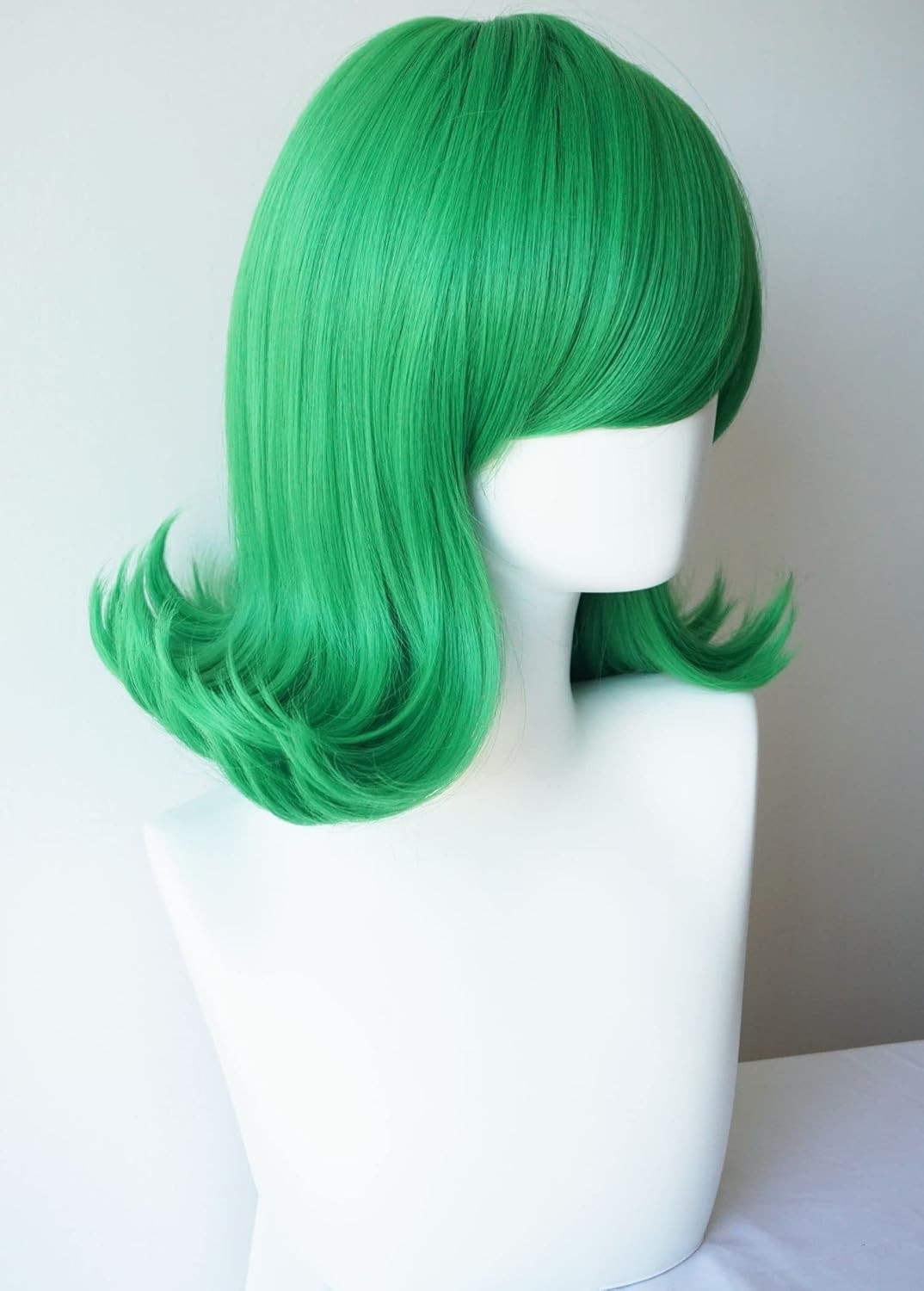Short Green wig for women wavy green costume synthetic 