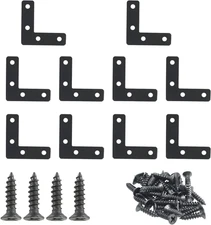10pcs 2 X 2 Inch L Bracket Corner Brace 50 X 50mm Iron Flat Corner Bracket Hea