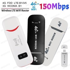 Unlocked 4G LTE WIFI Wireless USB Dongle Mobile Broadband 150Mbps Modem SIM Card