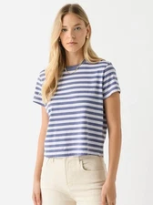 Citizens of Humanity Kyle Organic Cotton Striped Tee Blue Size Medium