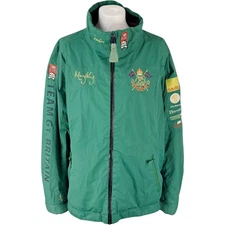 Joules Jacket XXL Women's Green Polyester Mary King Zip Up Horse Team GB