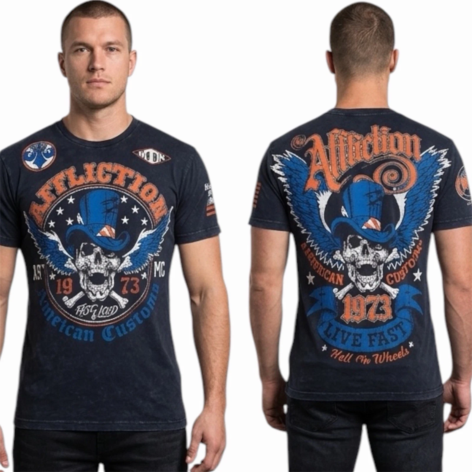 $58 AFFLICTION American Customs STRAIGHT SIX Short Sleeve Slim Fit T-shirt NWT
Opens in a new window