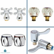 1/2" Chrome Tap Replacement Reviver Kit Full 1/4 Turn Lever Conversion Adapter