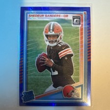 2025 Panini Donruss Optic - Rated Rookie Shedeur Sanders #203 Blue Hyper Prizm  
