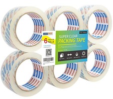 ADHES Packing Tape Shipping Packaging for Moving Boxes Heavy Duty Clear 55M Per