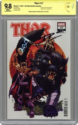 Thor #17B Klein 1:25 Variant CBCS 9.8 Witnessed Sig Donny Cates 2021