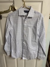 Tommy Hilfiger Shirt 15 32/33 Long Sleeve Dress Shirt Blue Slim Fit Seaside Med