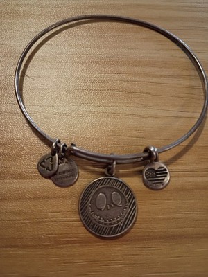 Alex and Ani Disney  Jack Skellington bangle bracelet Silver Finish
