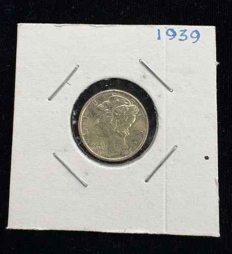 1939 - United States - Mercury Dime 10C Coin - Early American Silver .900 🇺🇸