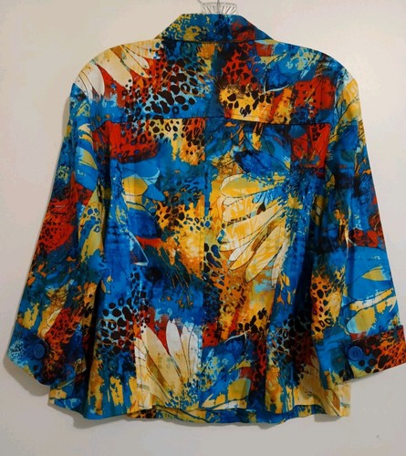 Giacca Erin London PL Boho colori pavone bottoni maniche 3/4 bellissima wow - Foto 5 di 10