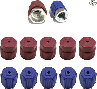 10 PCS A/C Cap, 13mm & 16mm Air Conditioning Service AC System Charging Port Cap