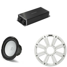 Kicker Marine KPX500.1 Powersports Amp  10" Free Air 2 Ohm  White Grill  S...