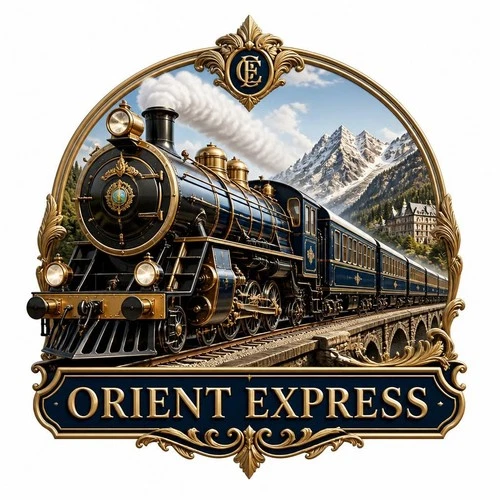 Orient Express Train Self Adhesive Vinyl Waterproof Sticker