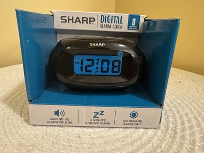 Sharp SPC500A Digital Alarm Clock Battery Operated NEW Sealed