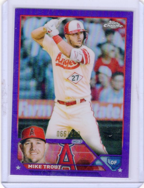 2023 Topps Chrome #27 Mike Trout Purple Refractors #/250