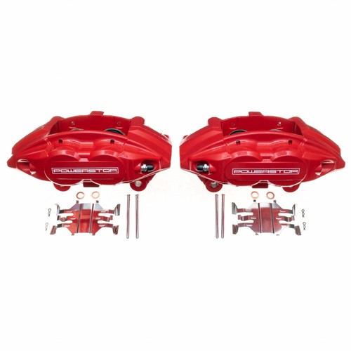 Power Stop Brake Calipers For Nissan 370Z 2010-2019 Front Red - Picture 5 of 6
