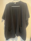 Nordstrom Women’s Black Cashmere Ruana Open Cardigan Pockets One Size Casual — photo 1