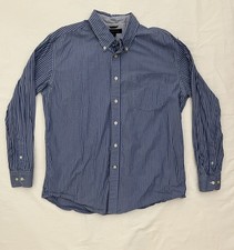 Tommy Hilfiger Men's Size XL Blue White Striped Long Sleeve Button Down Shirt