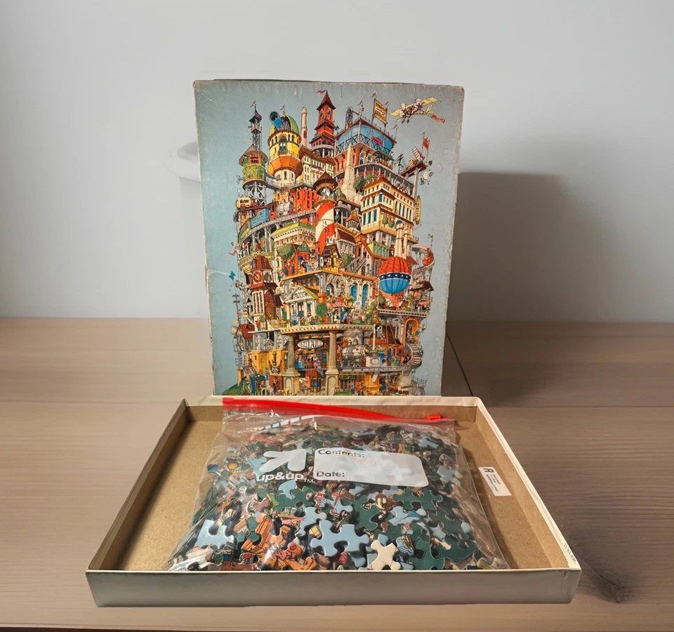 Vintage 1977 Springbok VERTICALVILLE 500+ Pc Jigsaw Puzzle by Hallmark COMPLETE - Image 3 of 4