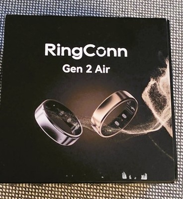 RingConn Gen 2 Air UltraThin AI Smart Ring 10 Tage Akku, Größe 10 Galaxy Silber