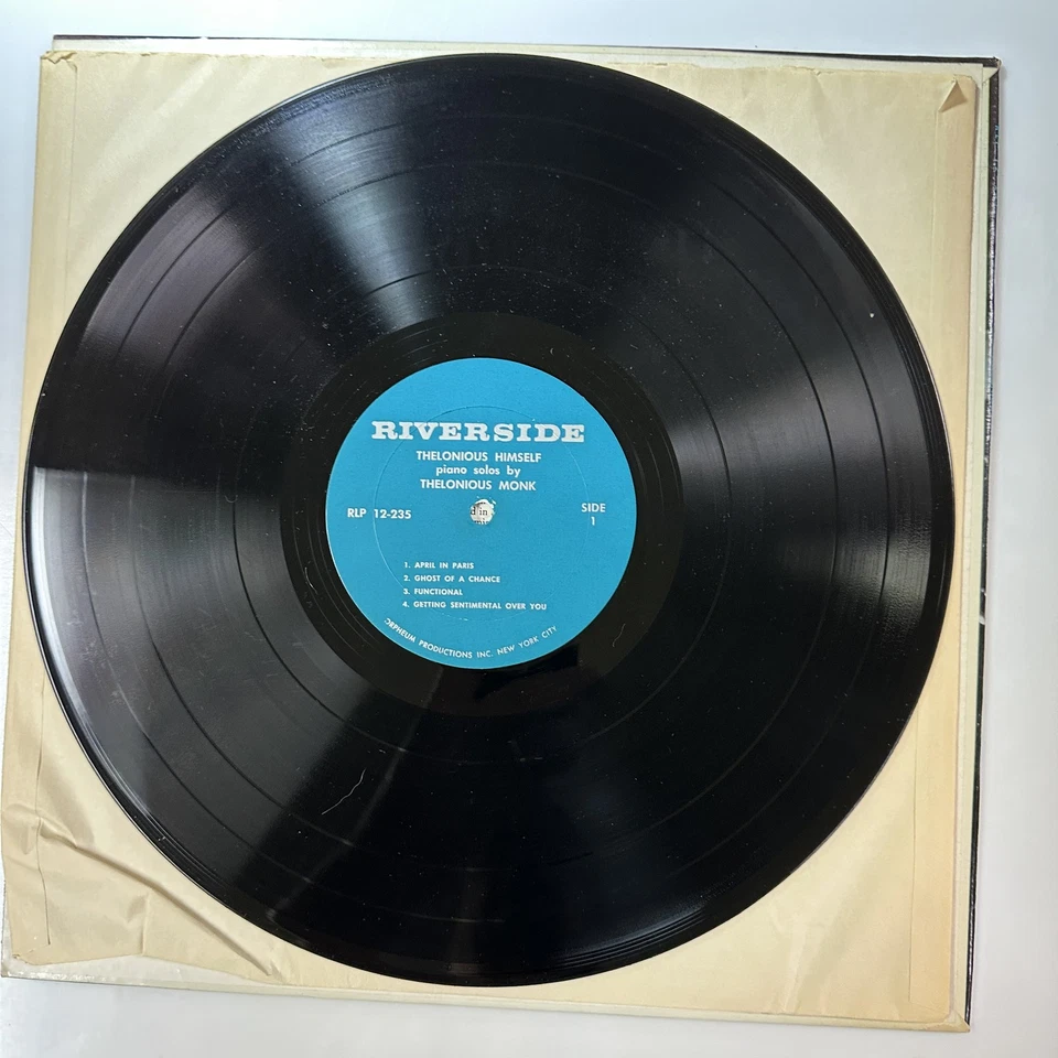 Himself Solo Piano Record Vinyl Thelonious Monk Riverside RLP 12-235 Mono - Image 4 of 4