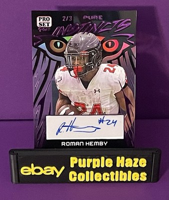 2023 Leaf Pro Set Roman Hemby # PI-RH1 Pure Instincts 2/3 Auto Fear The  !!!