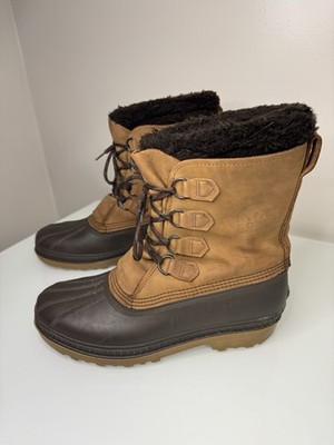 Mens Sorel Badger Snow Duck Boots Size 12 Insulated Lace Up 