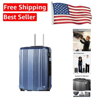 Elegant 20-Inch Waterproof Spinner Suitcase with Scratch-Resistant Hard Shell