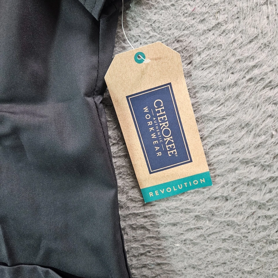 NEW Cherokee Workwear Mock Wrap Scrub Top Women MEDIUM WW610 Revolution Gray - Image 2 of 4