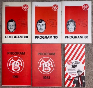 AaB FODBOLD FOOTBALL PROGRAMME COLLECTION Danish Memorabilia Denmark Bundle 1980