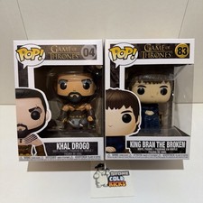 2 X Funko Pop! Vinyl Game of Thrones Khal Drogo #04 And King Bran Broken #83