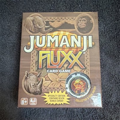 Looney Labs Jumanji Fluxx Special Edition Card Game w/ Coin & 7 Bonus Cards