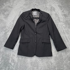 Appaman Jacket Boys 12 Black Blazer Coat Fine Tailoring Lined Notch Lapel Vented