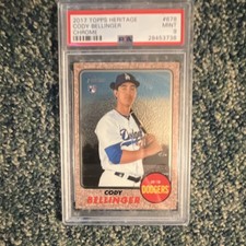 2017 Topps Heritage High Number Cody Bellinger Chrome RC /999 PSA 9 THC-678