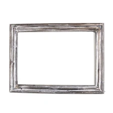 Washed Gray And White On Brown Wood Photo Frame