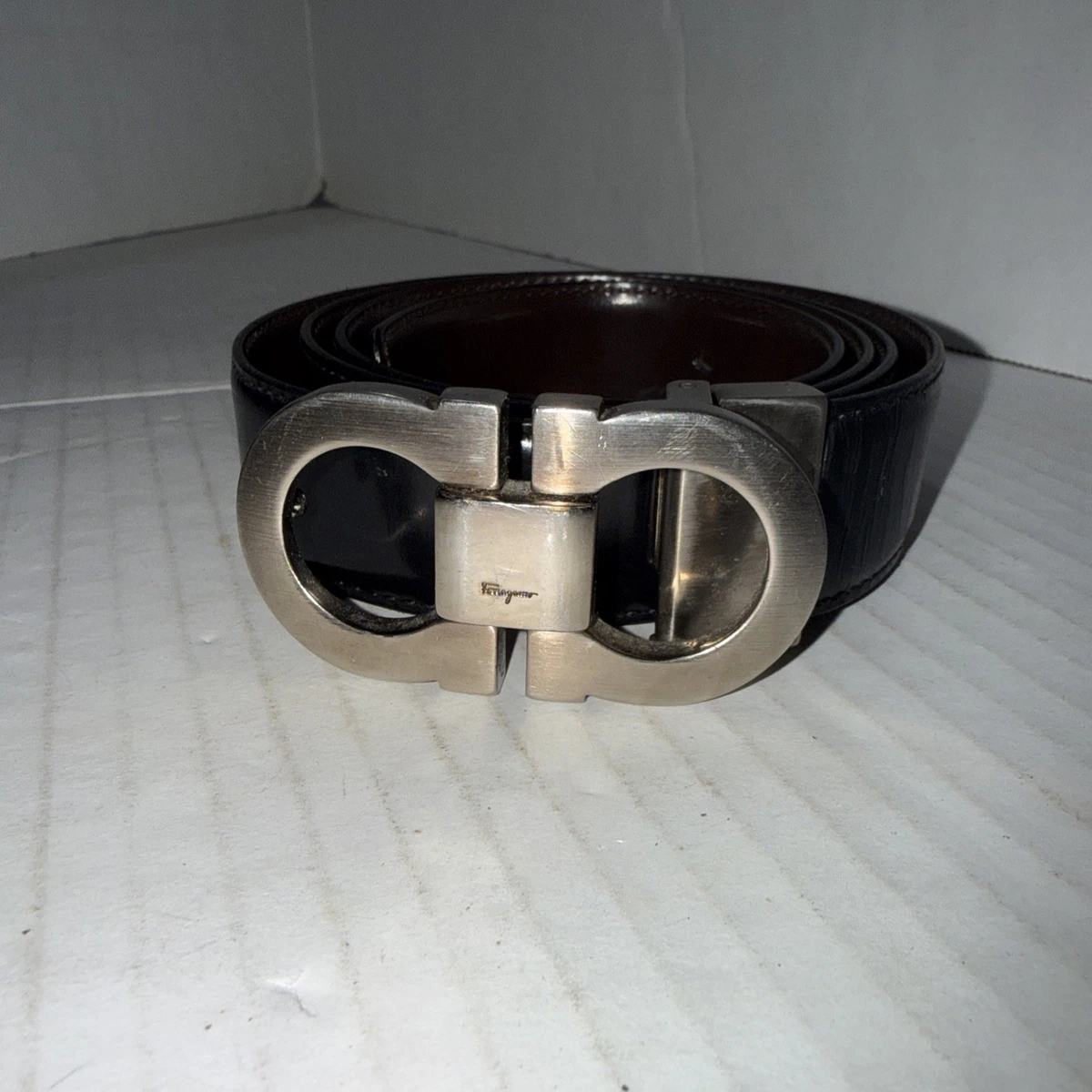 Salvatore Ferragamo Leather Black Belts for Men for sale | eBay