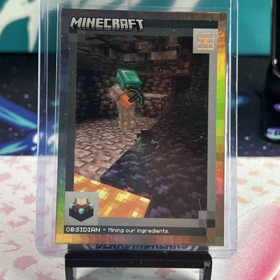 その他 Minecraft Special Edition Obsidian /10 2024 Panini Minecraft Trading Cards Obsidian Crafting Chronicles