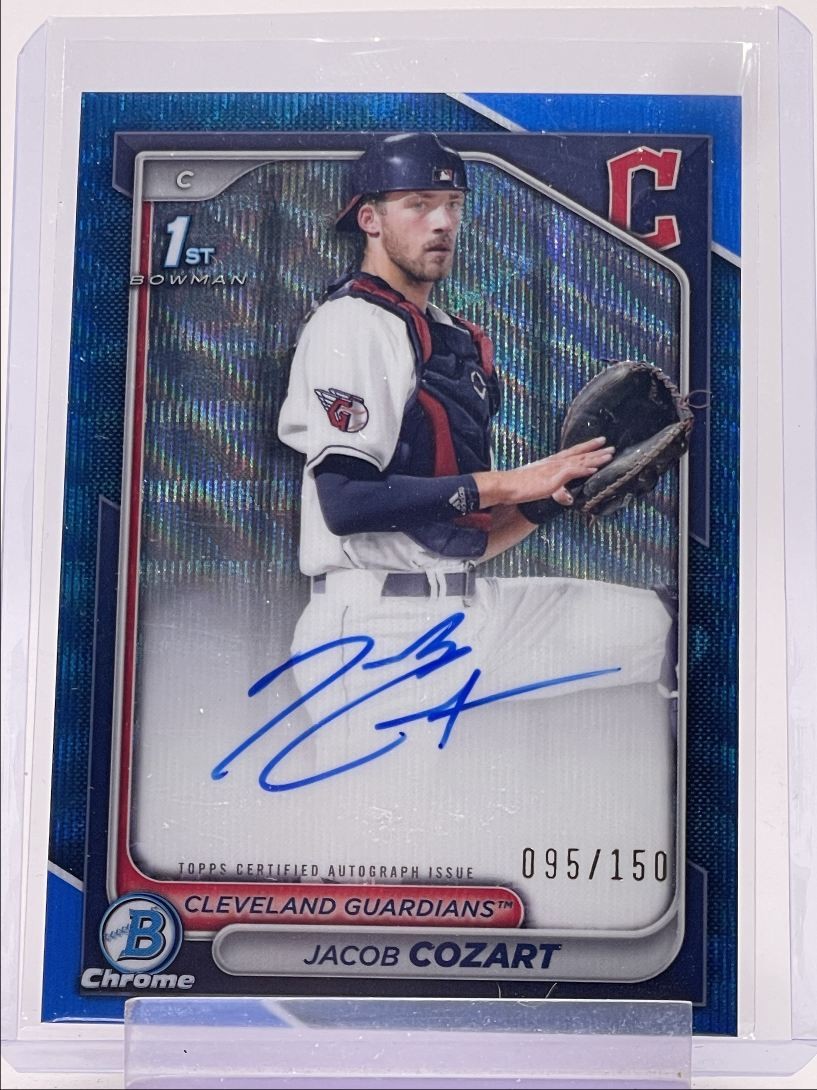 JACOB COZART 2024 BOWMAN CHROME 1ST AUTOGRAPH BLUE WAVE AUTO /150 Q4152