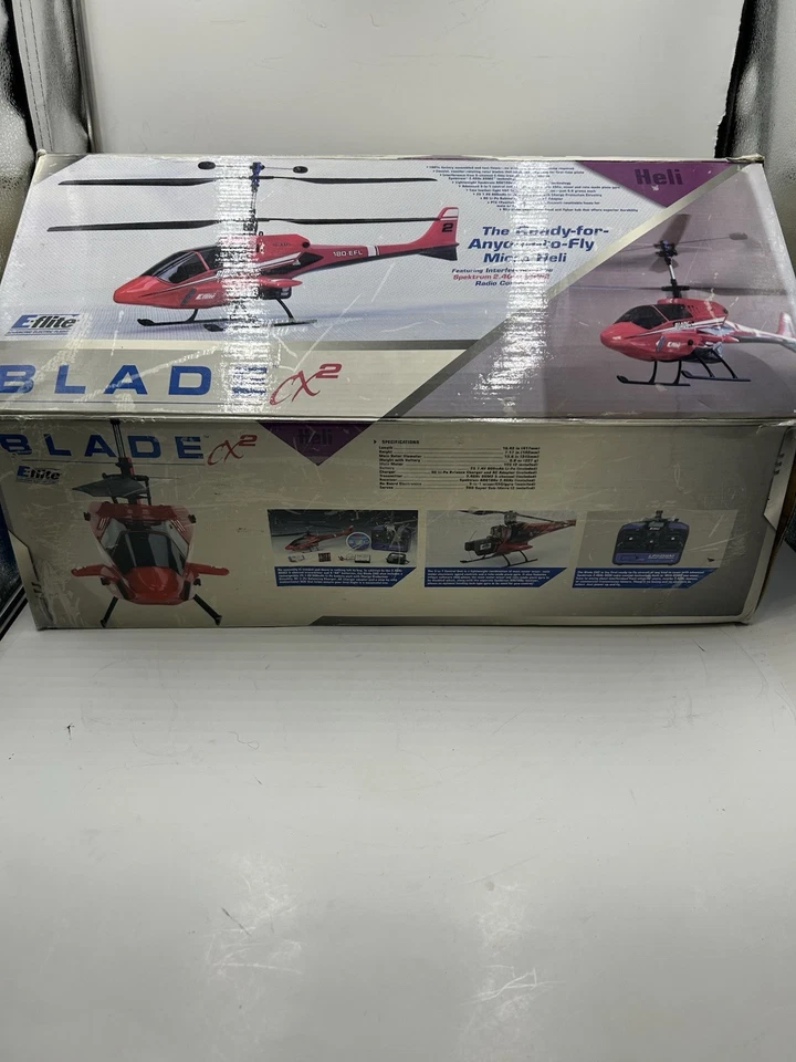 E-flite Blade CX2 Helicopter RC Heli Fly Car Hobby Plane Original Box EFLH1250 - Image 3 of 4