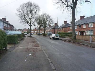 Foto 6x4 entlang der Severne Road Kineton grün 1950er Gehäuse im Olton sind c2016