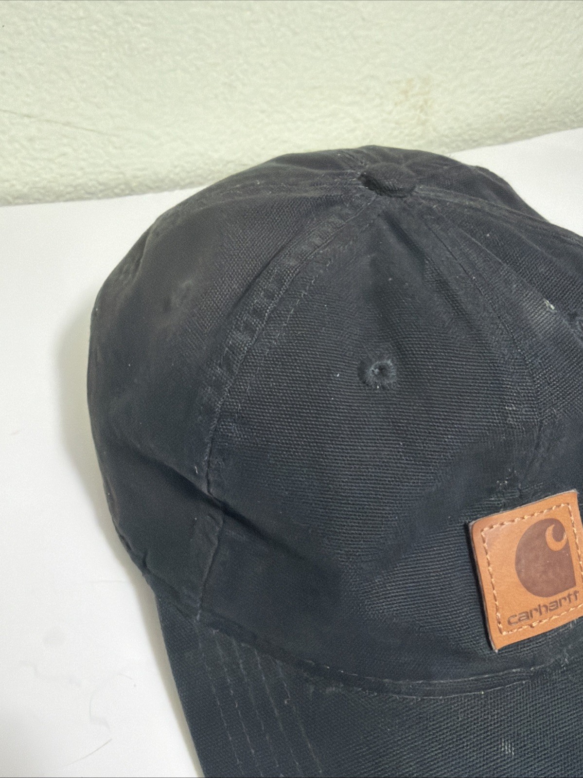 Carhartt Strapback Hat Black Hook Loop Adjustable… - image 6