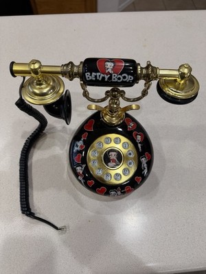 Betty Boop Push Button Telephone - Danbury Mint Black Limited Edition Phone 2007