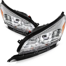 Fits Chevy Malibu Limited 2013-2016 Headlights Assembly Chrome Housing Lamp Pair