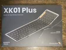 ProtoArc XK01 Plus Backlit Foldable Folding Full Size Bluetooth Travel Keyboard