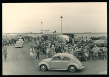 1960 VW Käfer Auto und Omnibusse - Menschen Fähre Anleger - 1960er - Foto 10x7cm