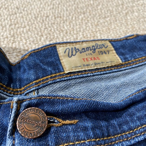 Pantalones de mezclilla ligeros azules 36x30 elásticos Wrangler Texas para hombre EE. UU. - Imagen 9 de 12