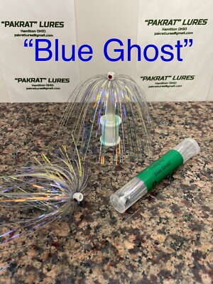 3 Pak Salmon Trolling Flies 4  NO RIG Slider Head. Pakrat Lures Different Colors