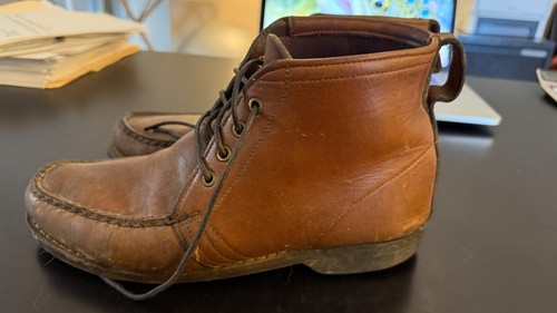 Vintage Gokey Chukka Boots Mens 10.5 Snakeproof Sauvage Hiker Brown USA Vibram - Picture 2 of 9